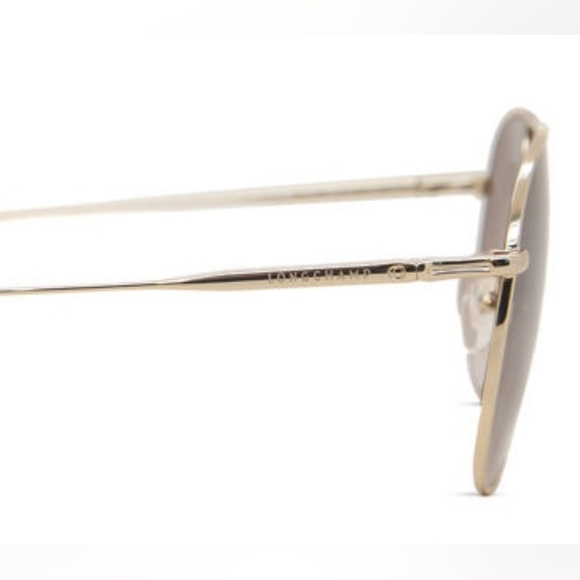 Longchamp Gold Rose Aviator Unisex Sunglasses - Picture 4 of 9